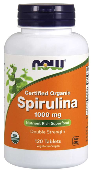 NowFoods Organic Spirulina 1000 mg 120 caps